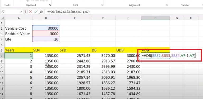 DDB Function: Calculate Depreciation Using the Double-Declining Balance ...