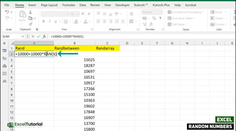3 Easy Ways to Generate Random Numbers In Excel - ExcelTutorial